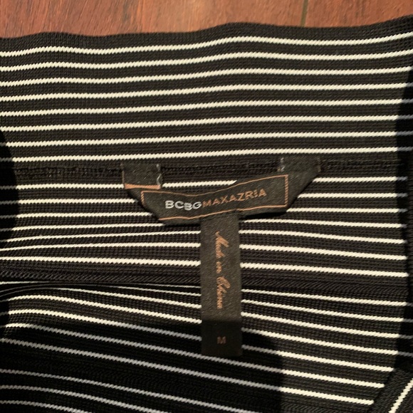 BCBG stripe bandage stretch mini skirt size medium - Picture 3 of 3